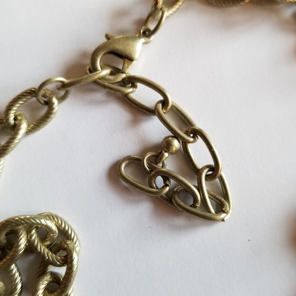 Necklace - Freeform Shape Statement Necklace black and gold tone - Picture 12 of 13